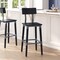 Flash Furniture Jackson Commercial Grade Rustic Black Industrial Wood Dining Barstool, 4PK 4-XU-DG-W0236B-BLK-GG - alternate 6